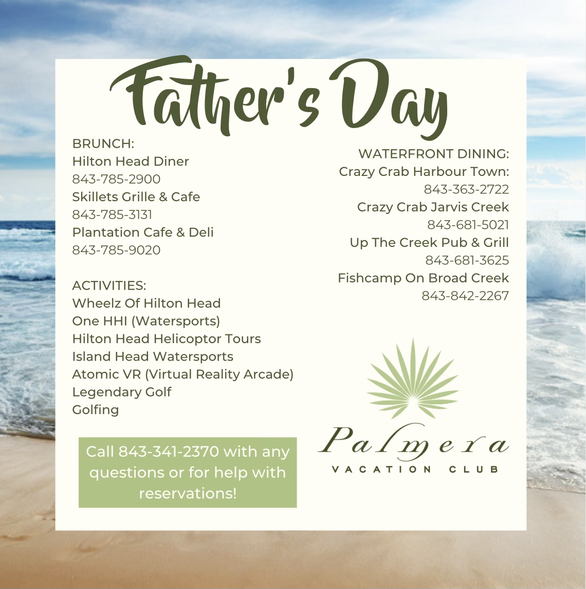 Make Your Father’s Day Reservations Today! Palmera Vacation Club